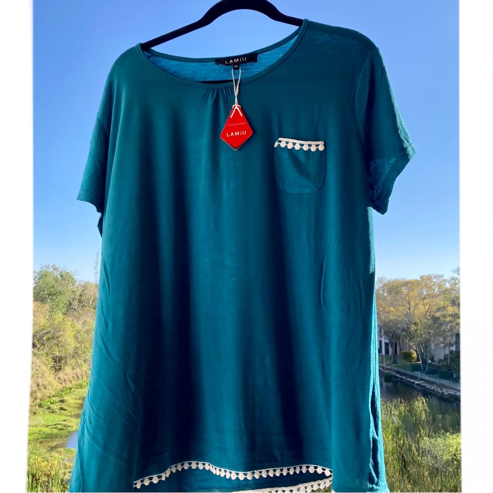 LAMiU Top Blous Green SIZE: XL-XXL NWT